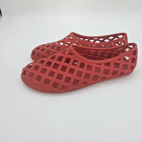 Jeffrey Campbell JELLZ Red Perforated Jelly Flat Women’s US 10 Preowned - Picture 3 of 9